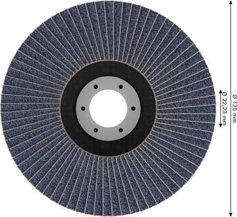 Lamelový kotouč Bosch PRO X571, úhlový, 125 mm, G60.